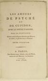 LA FONTAINE, JEAN DE. Les Amours de Psyché et du Cupidon, avec le Poème d''Adonis. 2 vols. 1800